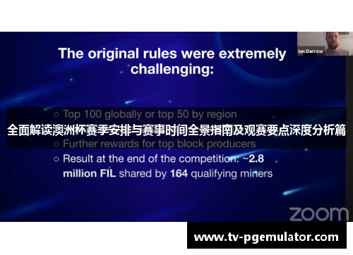全面解读澳洲杯赛季安排与赛事时间全景指南及观赛要点深度分析篇